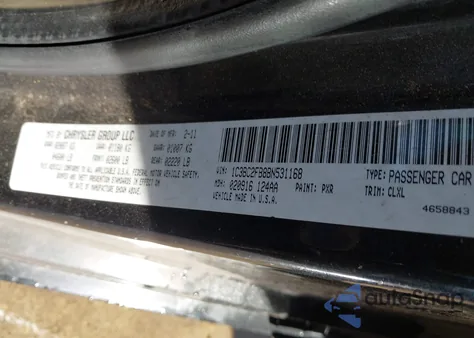 2011 Chrysler 200 Limited из США, поврежденный, VIN 1C3BC2FB8BN531168